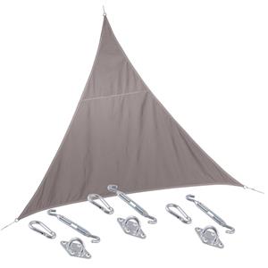 Hesperide Schaduwdoek/zonnescherm Curacao driehoek taupe 2 x 2 x 2 meter met ophanghaken -