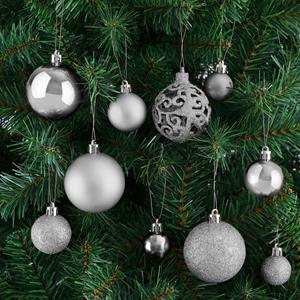 Casaria Kerstballen Zilver 100-delig