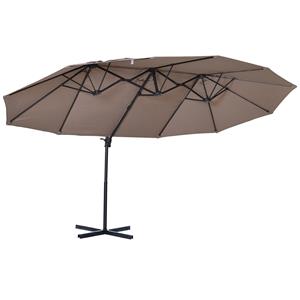 Sunny Parasol met zwengel dubbele parasol tuinparasol zonwering metaal