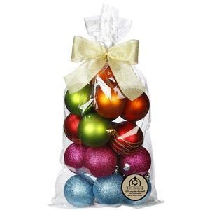 Christmas goods Inge Christmas kerstballen - 16x st- gekleurd - kunststof - 6 cm -