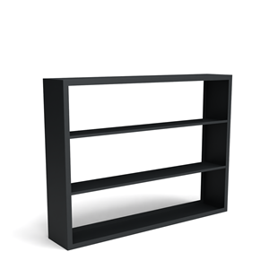 Geroba Beltza zwarte houtopslag onderverdeling 3 vakken 2000x385x1500 mm - 