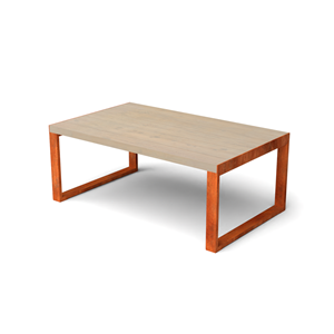 Geroba Livinu tafel cortenstaal met hout 1500x1500x290 mm - 