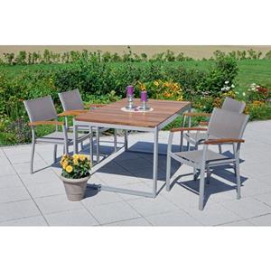 MERXX Tuin-eethoek Naxos met uittrekbare tafel (set, 5-delig)