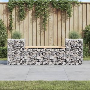 VidaXL Tuinbank schanskorfontwerp 183x41x60,5 cm massief grenenhout