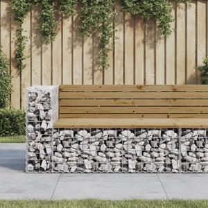 VidaXL Tuinbank schanskorfontwerp 122x71x65,5 cm geïmpregneerd hout