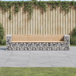 vidaXL Tuinbank schanskorfontwerp 287x71x65,5 cm massief grenenhout