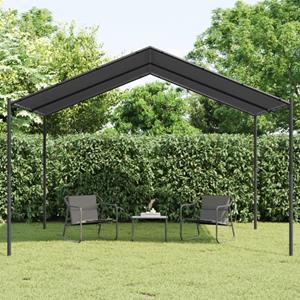 VidaXL Tuinpaviljoen 4x3 m staal en stof antracietkleurig