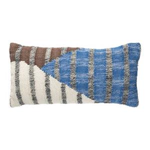 Dutchbone Hampton Sierkussen 60 x 30 cm - Blauw