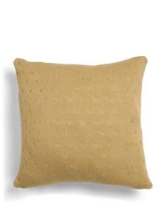 Essenza knitted Ajour cushion Fern yellow 50x50