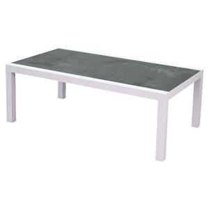 AVH-Outdoor Malaga lounge tuintafel 120x70xH43 cm aluminium wit