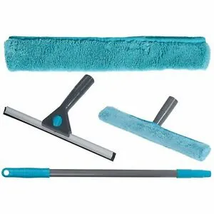 Storage Solutions - Set zum Fenster putzen: Einwascher + Abzieher, 95 cm, blau - Storagesolutions