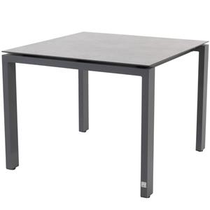 4 Seasons Outdoor Goa dining tuintafel 95x95xH75 cm aluminium donkergrijs 