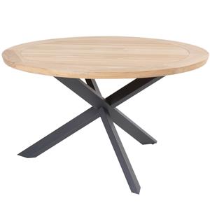 Taste 4SO Prado dining tuintafel 130 cm rond teak met alu onderstel 