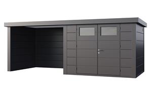 Telluria | Tuinhuis Eleganto 3024 met Overkapping Lounge Small | Links | Antraciet