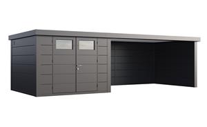 Telluria | Tuinhuis Eleganto 3030 met Overkapping Lounge XL | Rechts | Antraciet