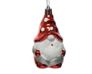 Decoris Kerstman plc l4b4.5h8.5 cm rood/wit 2st kerst - 