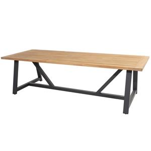 Taste 4SO Noah dining tuintafel 260x100xH75 cm teak antraciet 