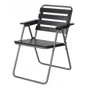 Trendyard Opvouwbare Tuinstoel Retro Grijs/Zwart