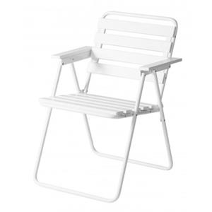 Trendyard Opvouwbare Tuinstoel Retro Wit/Wit