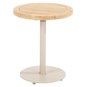 4 Seasons Outdoor Volta teak bijzettafel centrale poot latte 45 cm.Ø (H 55) 