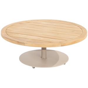 4 Seasons Outdoor Volta teak salontafel centrale poot latte 80 cm.Ø (H 30) 