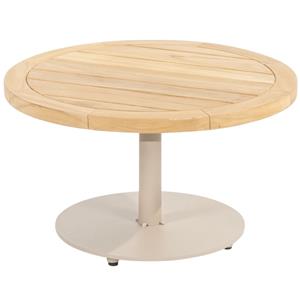 4 Seasons Outdoor Volta teak salontafel centrale poot latte 60 cm.Ø (H 35) 