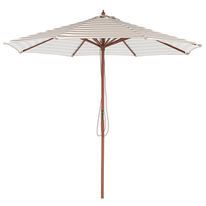 BELIANI Parasol beige/wit ⌀ 260 cm FERENTILLO