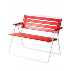 Trendyard Opvouwbare Tuinbank Retro Wit/Rood