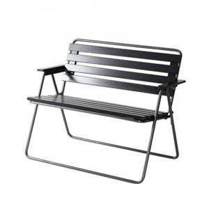 Trendyard Opvouwbare Tuinbank Retro Grijs/Zwart