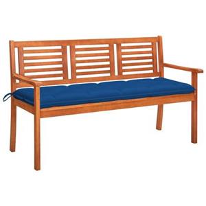 VidaXL Tuinbank 3-zits met kussen 150 cm massief eucalyptushout