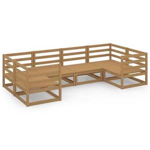 VidaXL 6-delige Loungeset massief grenenhout