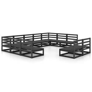 VidaXL 11-delige Loungeset massief grenenhout