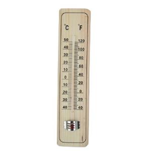 Alma garden Thermometer Binnen/buiten - Hout 22 Cm