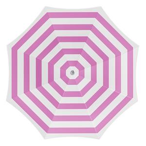 Parasol - Fuchsia/wit - Gestreept - D180 Cm - Uv-bescherming