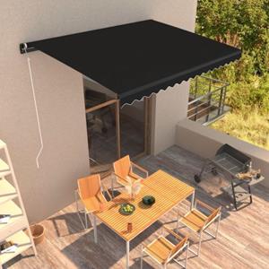 bonnevie Automatisch Einziehbare Markise 400×300 cm Anthrazit vidaXL388123