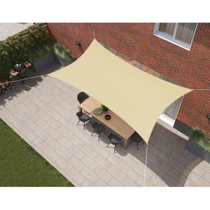 Kopu Schaduwdoek Rechthoek Waterdicht 2x3 M - Zonnedoek - Creme