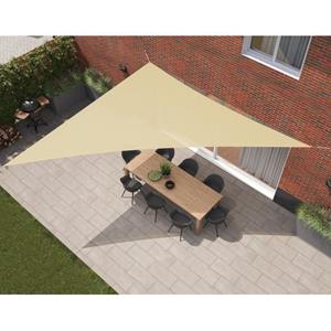Kopu Schaduwdoek 3-h 5x6x7,8mtr 280 Grams Waterdoorlatend Creme