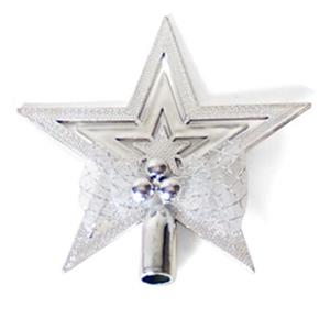 Gerimport Gerim Mini Kerstboom Piek - Zilver - 14 Cm - Met Glitters