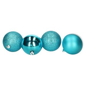 ATMOSPHERA Kerstballen - 5st - Turquoise - Glans En Mat - 5 Cm