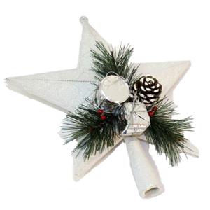 Gerimport Piek Kerstboom - Ster - Wit - Kunststof - 21 Cm