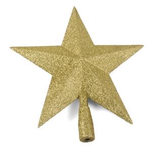 Gerimport Piek Kerstboom - Ster - Goud - Kunststof - 27 Cm