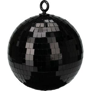 Christmas Decoration Kerstbal - Disco - 1x St - Zwart - 15 Cm