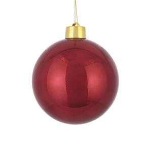 House of Seasons Kerstballen - 1 Stuk - Donkerrood - 20 Cm