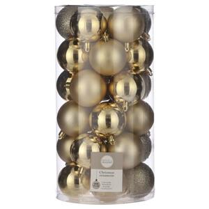 House of Seasons Kerstballen - 30 Stuks - Goud - 6 Cm