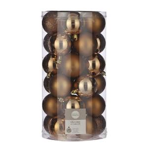 House of Seasons Kerstballen - 30 Stuks - Licht Koper - 6 Cm