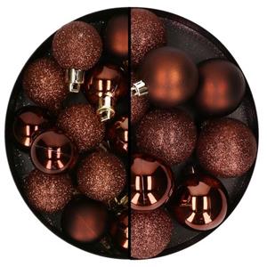 Cosy & Trendy Cosy And Trendy Kerstballen - 32x - Donkerbruin - 3 En 6 Cm