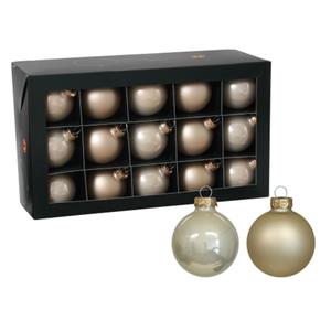 Othmar Decorations Kerstballen 36x - Champagne -glas - 6cm