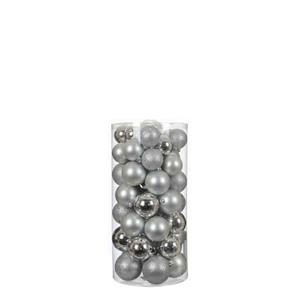 House of Seasons Kerstballen Onbreekbaar - Zilver - Set Van 48 - Zilver