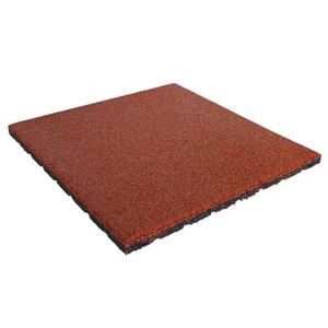 IVOL Rubber Tegel 25mm - 50x50 Cm - Rood