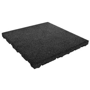 IVOL Rubber Tegel 110 Mm - 50 X 50 Cm - Zwart